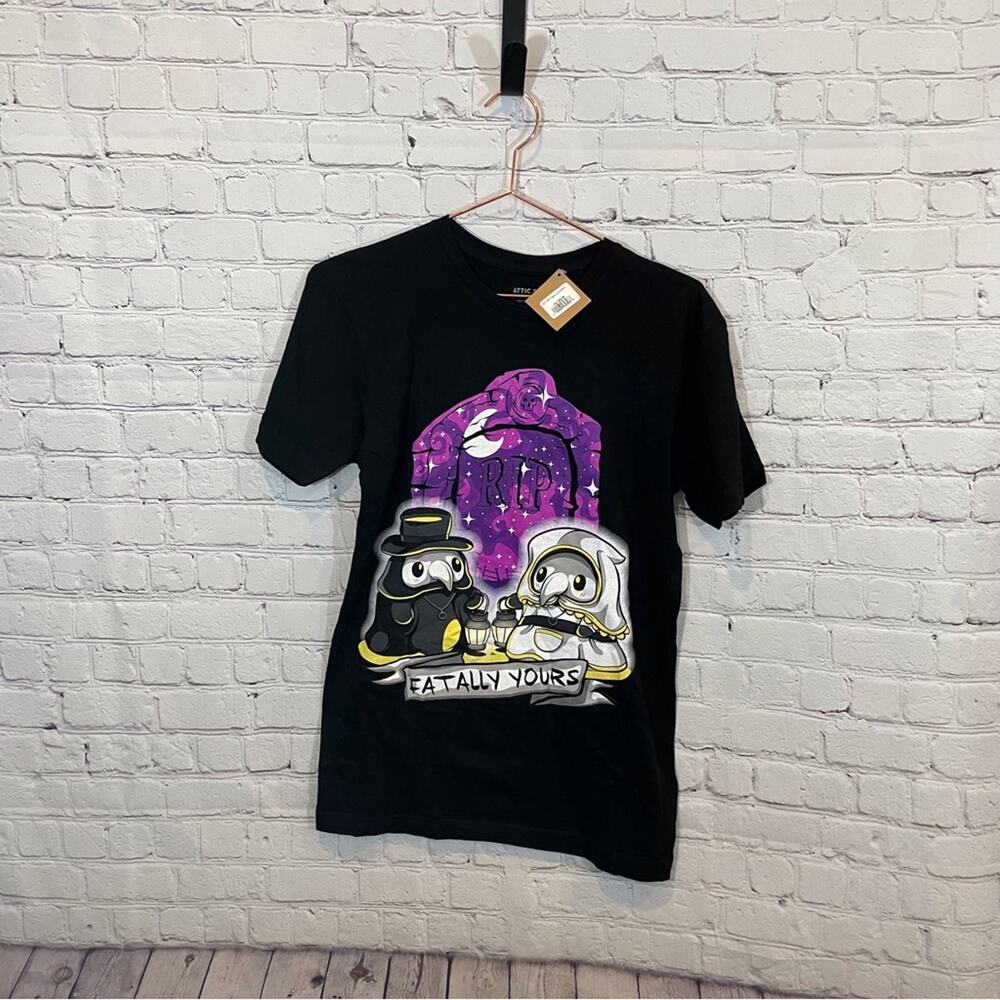 Attic Salt Fatally Yours Plague Doctor Halloween Graphic T-Shirt